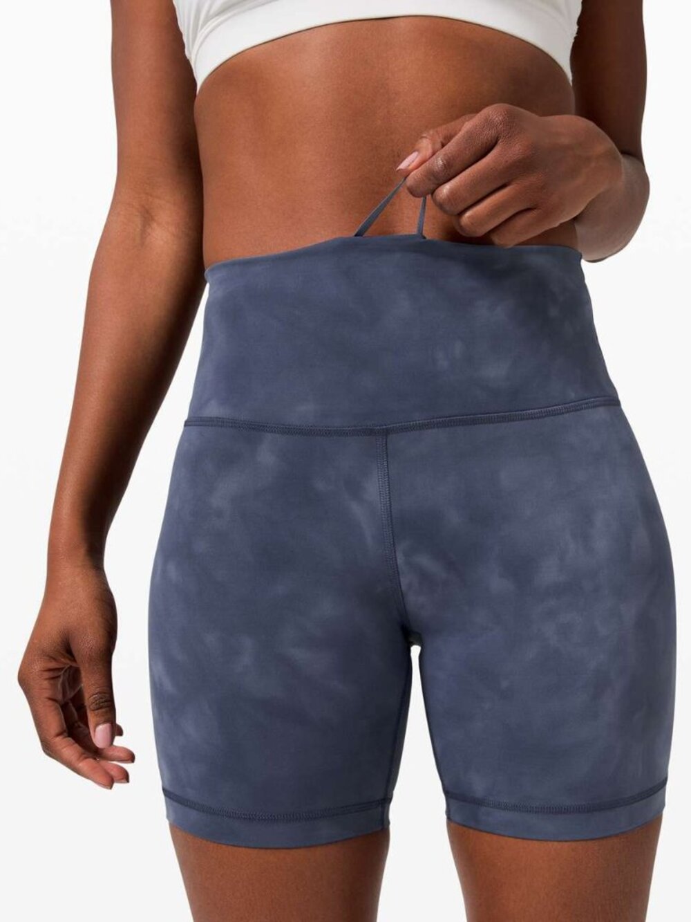 Lululemon Wunder Train High-Rise Short 6" Diamond Dye Shade Naval Blue